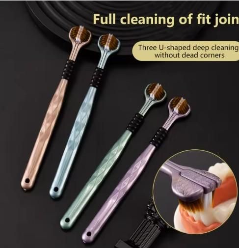 🦷 3-Sided Toothbrush – Deep Clean Made Effortless (Pack of 4)