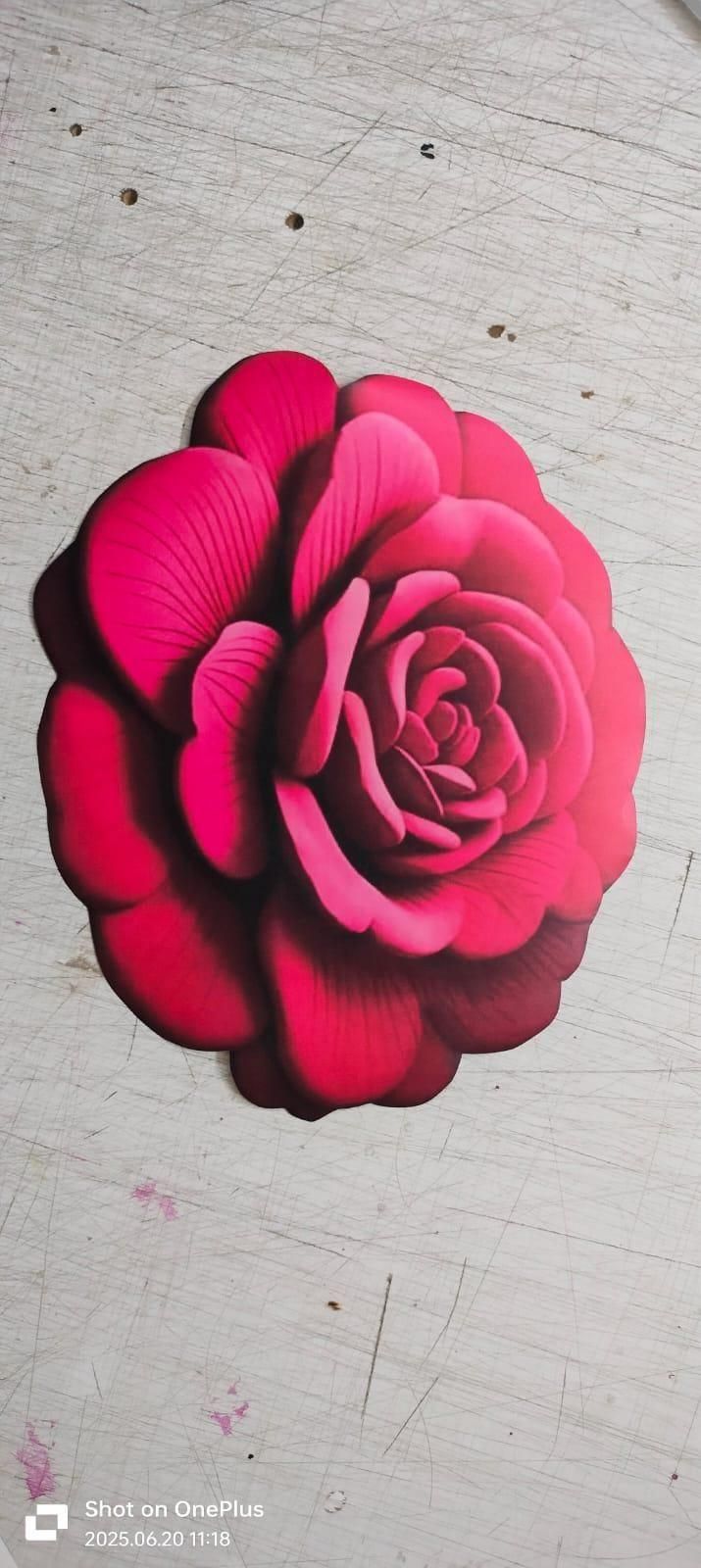 3D Flower Design Floor Mat, Quick Dry Non Slip (Pack of 2)