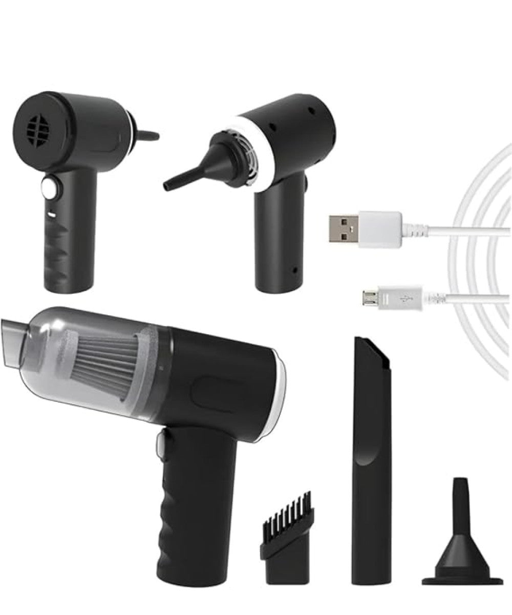 3 In 1 Mini Car Vacuum,Rechargeable Vacuum Multi-Functional Cleaning Tool || Wireless Car Vacuum || High PowerED Handheld Vacuum